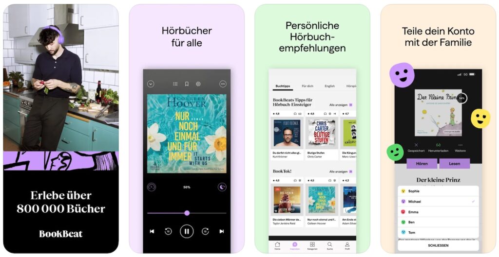 Hoerbuecher Bookbeat App