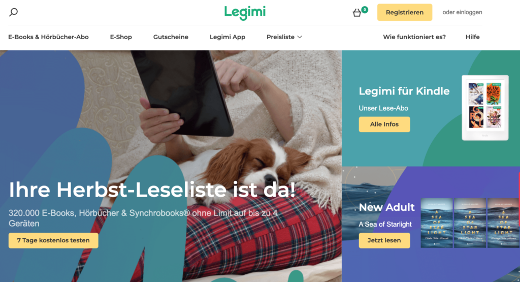 Legimi Webseite