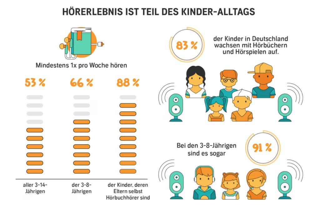Audible-Studie: Hörbücher im Kinder-Alltag
